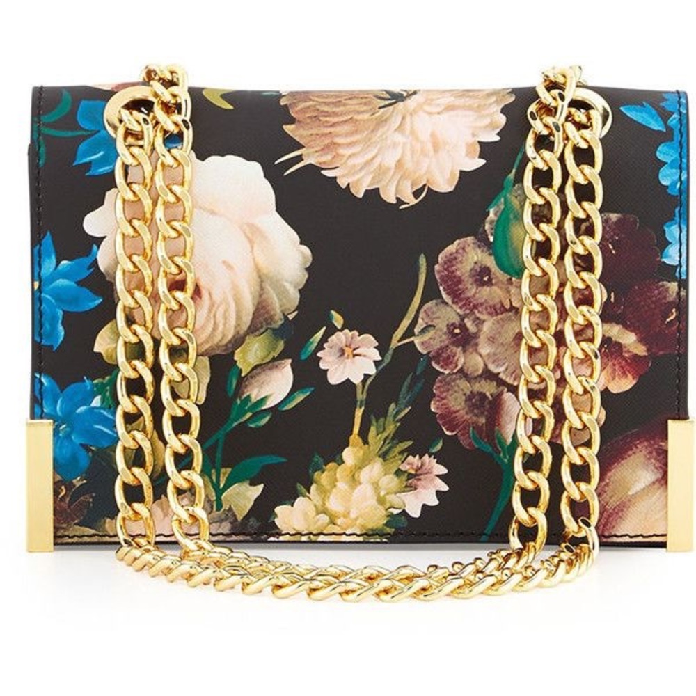 Badgley Mischka Joelle Floral Leather Shoulder Bag